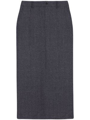 AMI Paris virgin wool pencil skirt - Grey