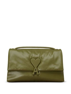 AMI Paris Voulez-Vous leather shoulder bag - Green
