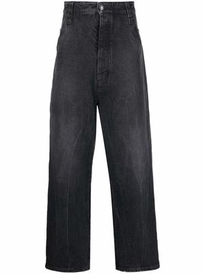 AMI Paris wide-leg cotton jeans - Black