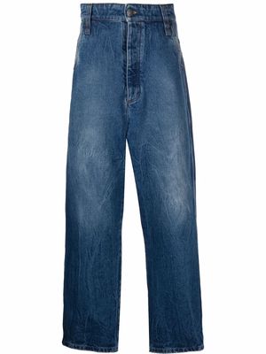 AMI Paris wide-leg cotton jeans - Blue