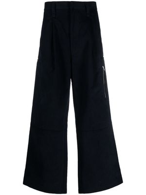 AMI Paris wide-leg cotton trousers - 430 NIGHT BLUE