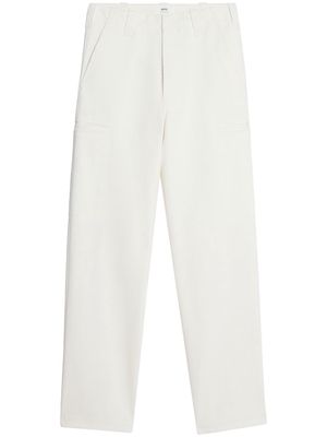 AMI Paris wide-leg cotton trousers - White