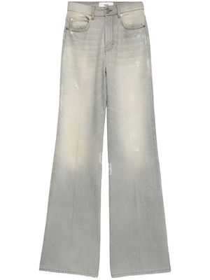 AMI Paris wide-leg organic-cotton jeans - Grey