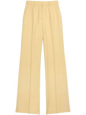 AMI Paris wide-leg virgin-wool trousers - Yellow