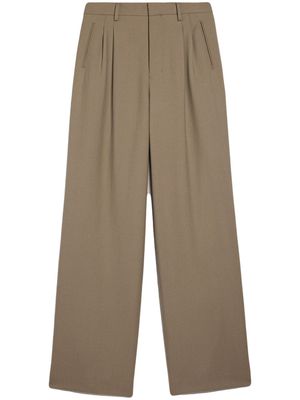 AMI Paris wide-leg wool trousers - Neutrals