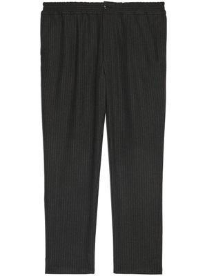 AMI Paris wool-blend pinstripe trousers - Grey