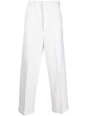 AMI Paris wool-blend wide-leg trousers - 100 WHITE