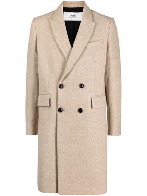 AMI Paris wool double-breasted coat - Neutrals