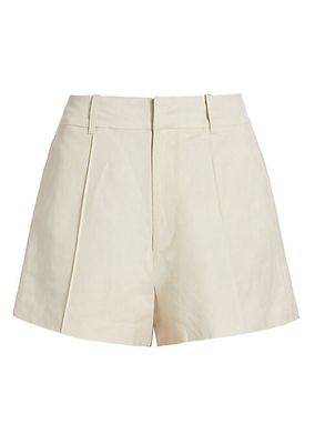Amiah Linen-Blend Shorts
