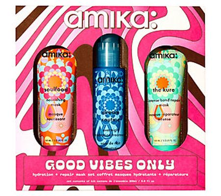 amika Good Vibes Only Hydration and Repair Mask Set