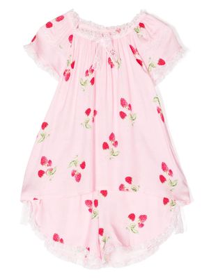 Amiki Eliana raspberry-print dress - Pink