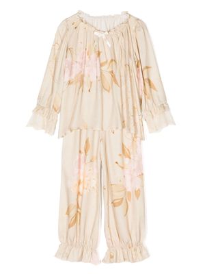 Amiki Grace floral-print pajama set - IVORY