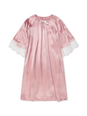 Amiki lace-trim silk nightdress - Pink