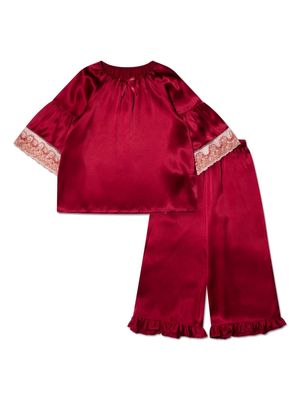 Amiki Leana silk pyjama set - Red