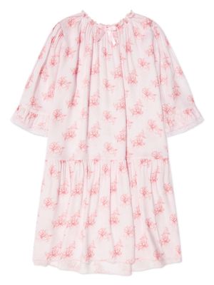 Amiki Phoebe bow-print dress - Pink