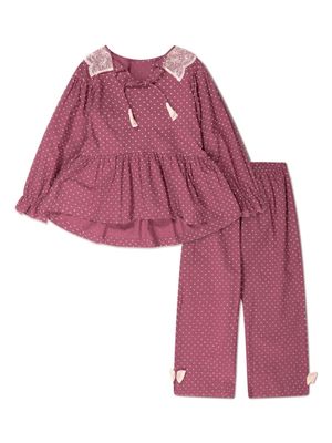 Amiki Scarlet polka-dot pyjama set - Red