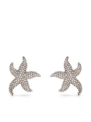 Amina Muaddi Astra crystal-embellished star earrings - Silver