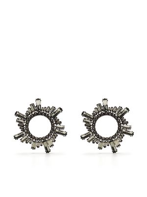 Amina Muaddi Begum crystal earrings - Black