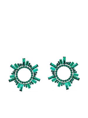 Amina Muaddi Begum crystal-embellished earrings - Green