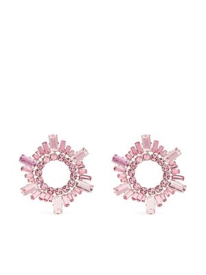 Amina Muaddi Begum Mini circular drop earrings - Pink