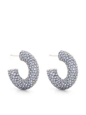 Amina Muaddi Cameron crystal-embellished hoop earrings - Blue