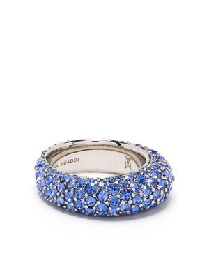 Amina Muaddi Cameron embellished ring - Blue
