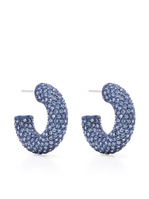 Amina Muaddi Cameron hoop earrings - Blue