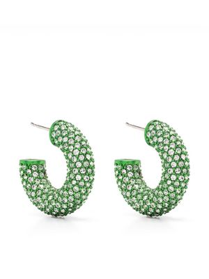 Amina Muaddi Cameron hoop earrings - Green