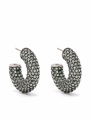 Amina Muaddi Cameron small hoop earrings - Silver