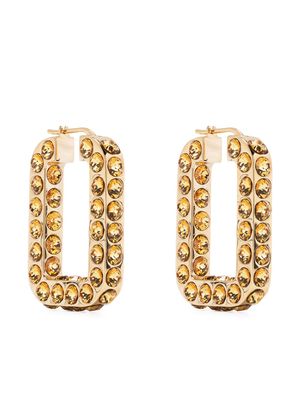 Amina Muaddi Charlotte crystal-embellished hoop earrings - Gold