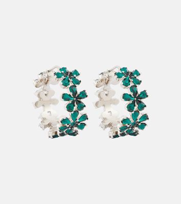 Amina Muaddi Crystal-embellished hoop earrings