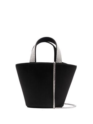 Amina Muaddi crystal-embellished mini bag - Black