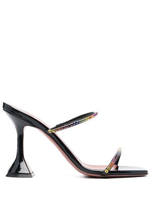 Amina Muaddi Gilda 110mm rainbow-stud sandals - Black