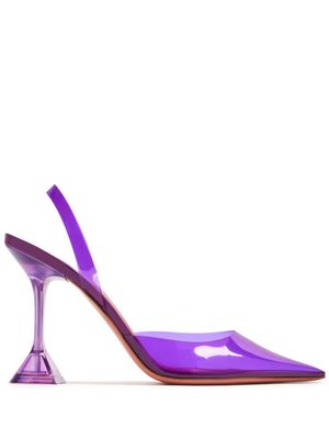 Amina Muaddi Holli Glass 95mm slingback pumps - Purple
