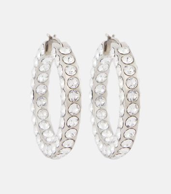 Amina Muaddi Jahleel large crystal-embellished hoop earrings