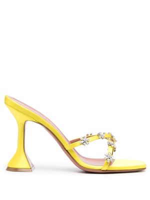 Amina Muaddi Lily crystal-embellished sandals - Yellow