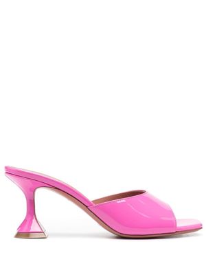 Amina Muaddi Lupita 80mm patent-leather sandals - Pink