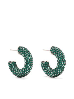 Amina Muaddi mini Cameron hoop earrings - Green