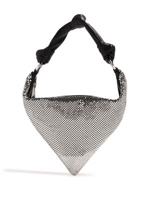 Amina Muaddi mini Cameron mesh shoulder bag - Silver
