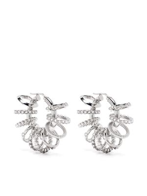 Amina Muaddi Multi Ring hoop earrings - Silver