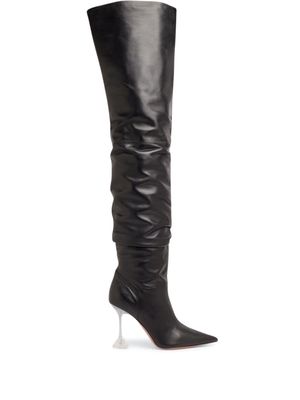 Amina Muaddi Olivia 95mm thigh-high boots - Black