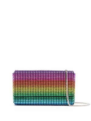 Amina Muaddi Paloma crystal-embellished clutch bag - Multicolour