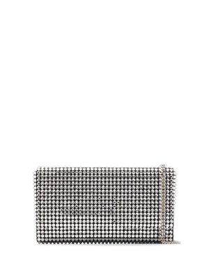 Amina Muaddi Paloma crystal-embellshed clutch - Neutrals