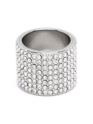 Amina Muaddi Rih crystal-embelished ring - Silver