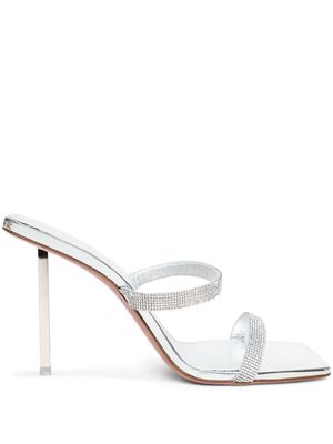Amina Muaddi Rih Slipper 95mm sandals - Silver