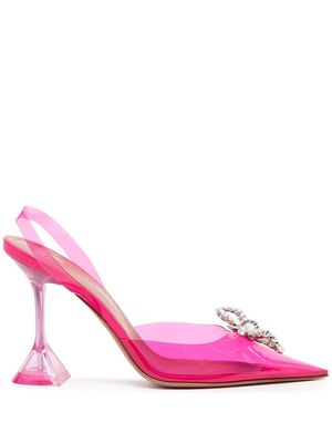 Amina Muaddi Rosie 110mm crystal-embellished pumps - Pink