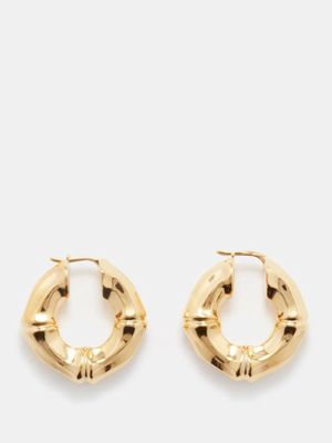 Amina Muaddi - Small Bamboo Hoop Earrings - Womens - Gold