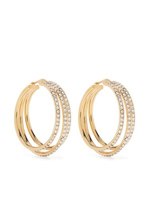 Amina Muaddi Vittoria crystal-embellished hoop earrings - Gold