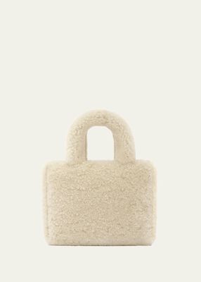 Amini Giuly Shearling Top-Handle Bag