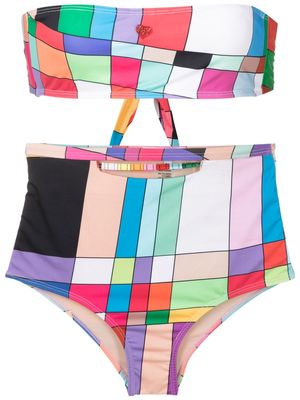 Amir Slama all-over graphic-print bikini set - Multicolour